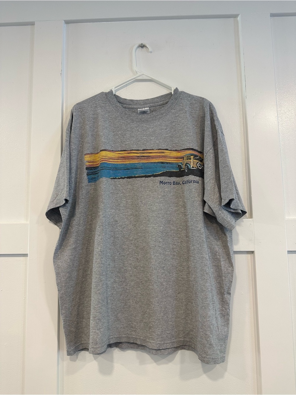 Vintage Gildan Gray Tee Morro Bay California